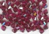 25 4mm Satin Fuchsia Bicone Swarovski